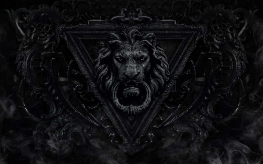 Majestic Black Lion Wallpaper