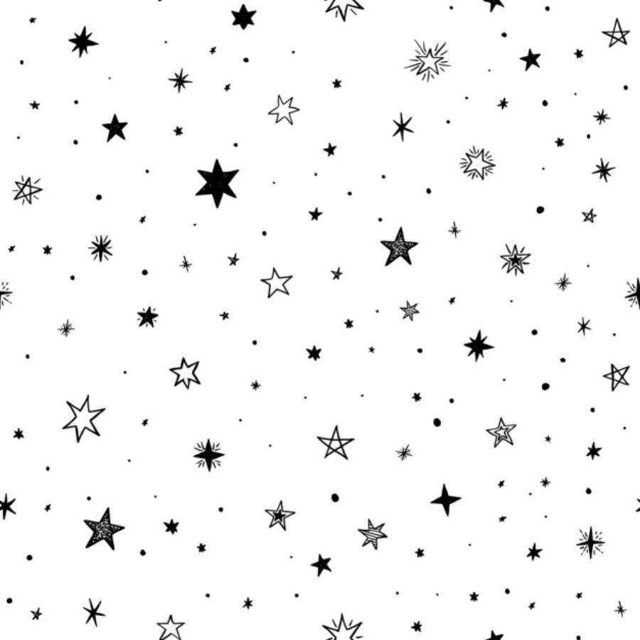 Majestic Black Star Pattern Wallpaper