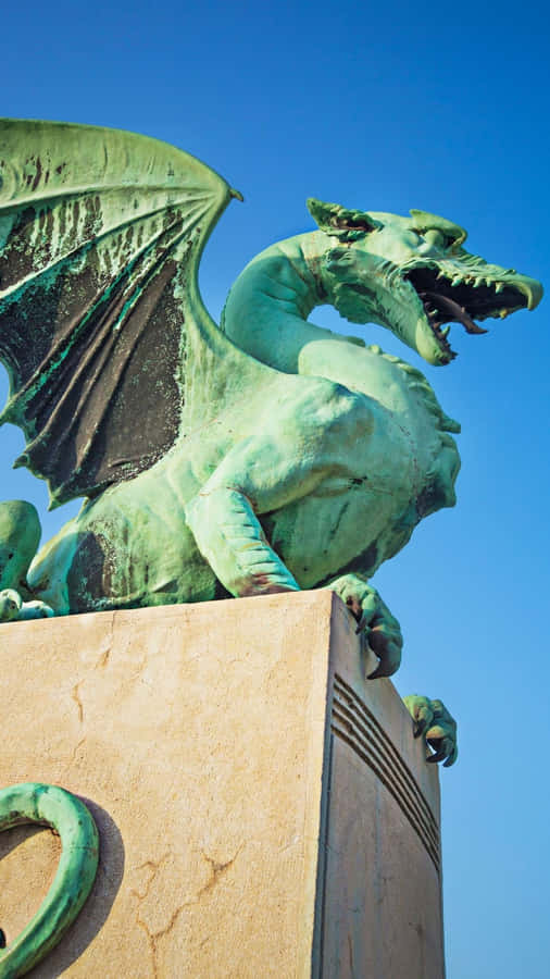 Majestic Blue Dragon Wallpaper