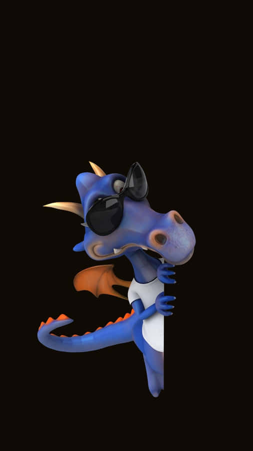 Majestic Blue Dragon Soaring In The Sky Wallpaper