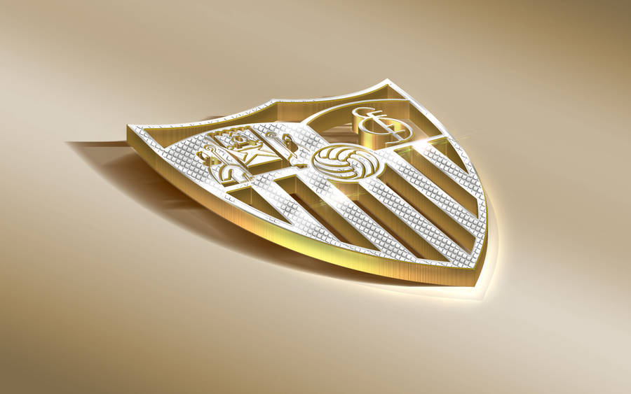 Majestic Golden Badge Of Sevilla Fc Wallpaper