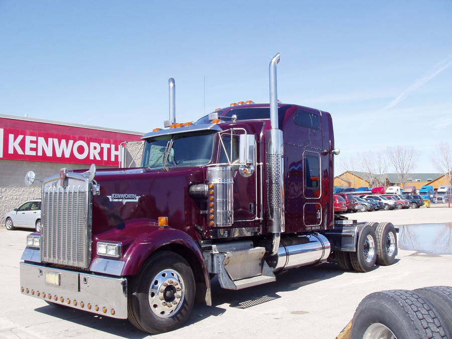 Majestic Kenworth W900 Sleeper Semi-truck In Full Glory Wallpaper