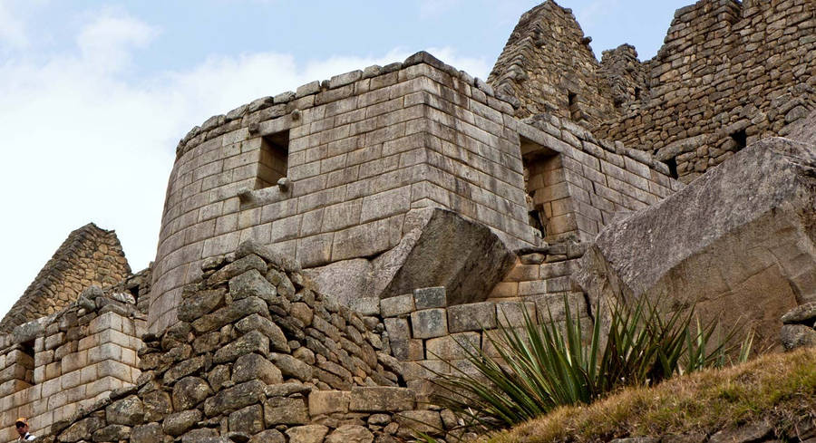 Majestic Landscape Of Machu Picchu's Sacred Rock Wallpaper