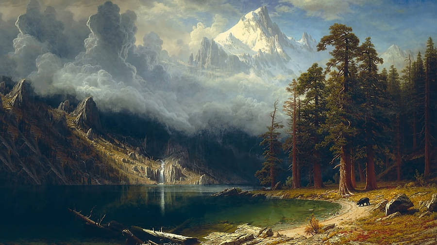 Majestic_ Mountain_ Landscape_ Art Wallpaper