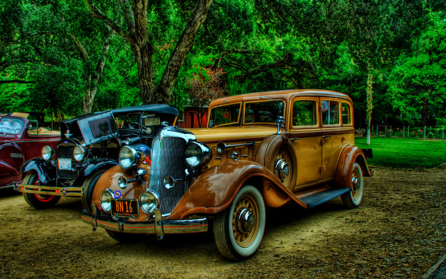 Majestic Packard Twelve Vintage Car Wallpaper