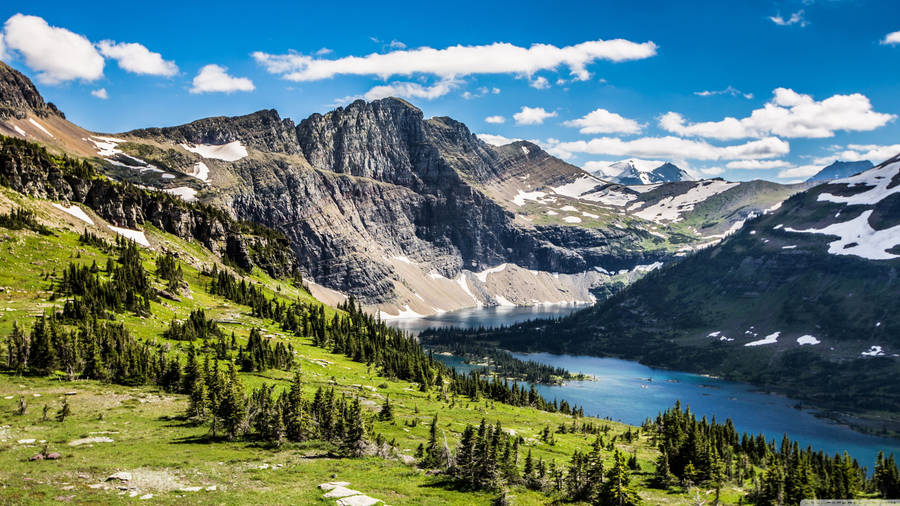 Majestic River At Glacier National Park Wallpaper