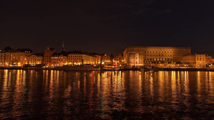 Majestic Royal Palace In Stockholm, Sweden Wallpaper