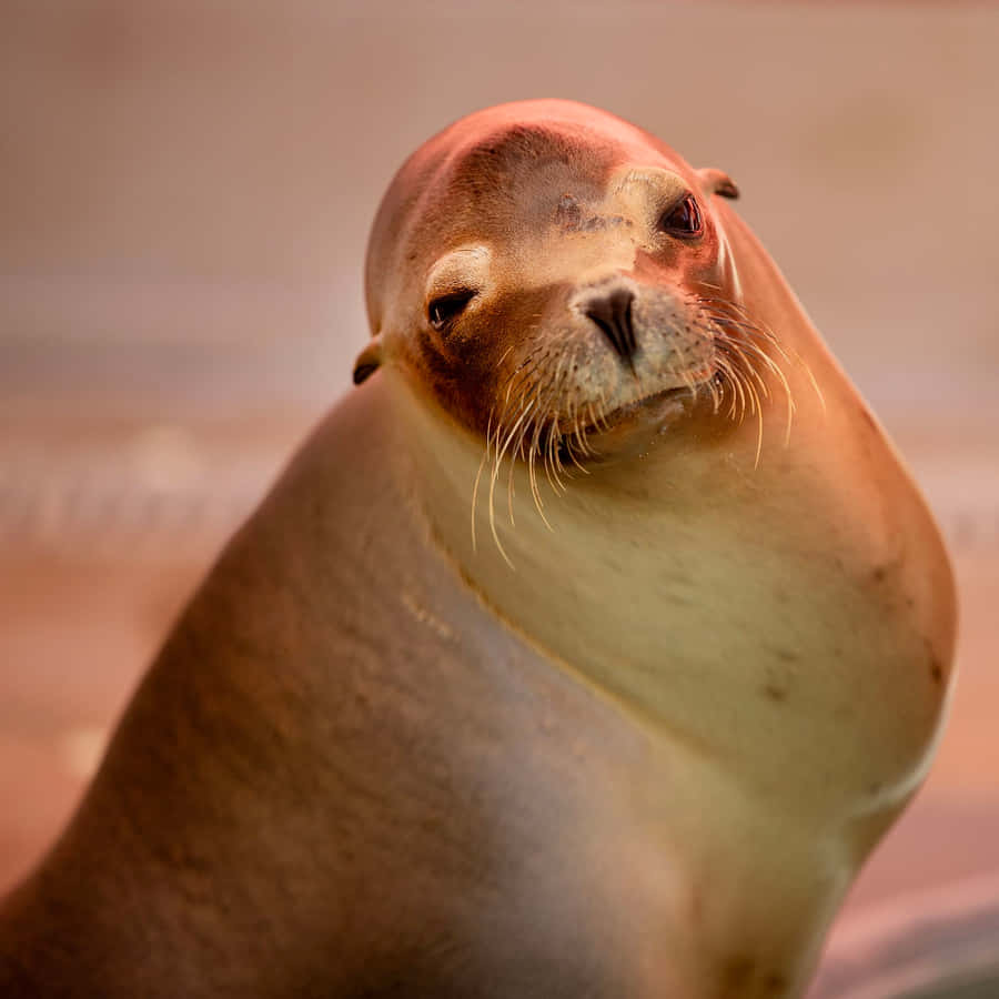 Majestic Sea Lion Lounges In Its Natural Habitat Wallpaper