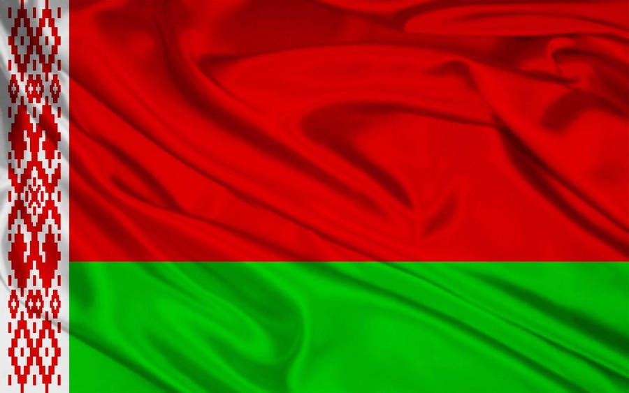 Majestic Silk Flag Of Belarus Waving Wallpaper