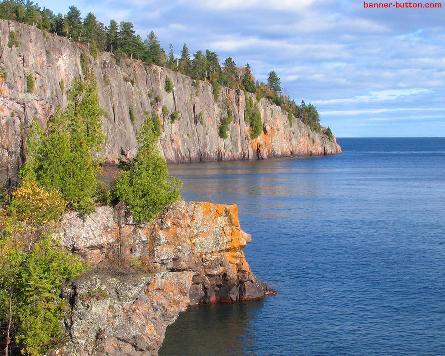 Majestic View Of Shovel Point Over Lake Superior Wallpaper