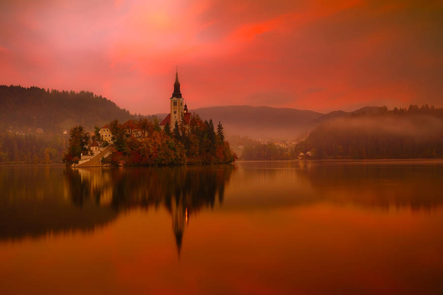 Majestic View Of Škofja Loka In Slovenia Wallpaper