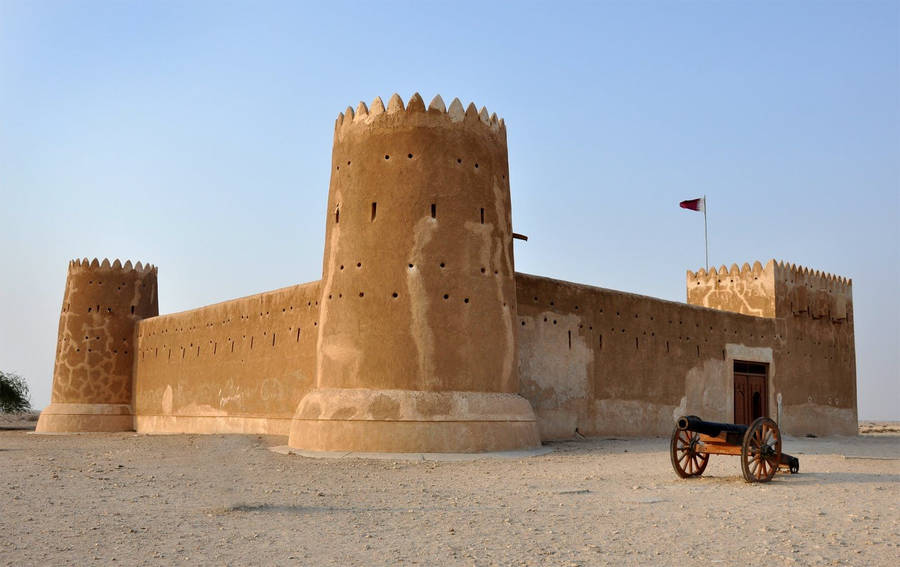 Majestic View Of The Historic Zubarah Town In Qatar. Wallpaper