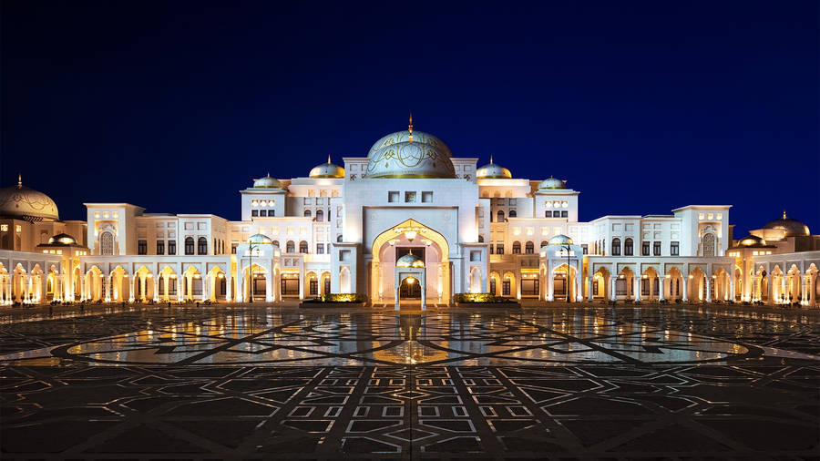 Majestic View Of The Qasr Al Watan, United Arab Emirates Wallpaper