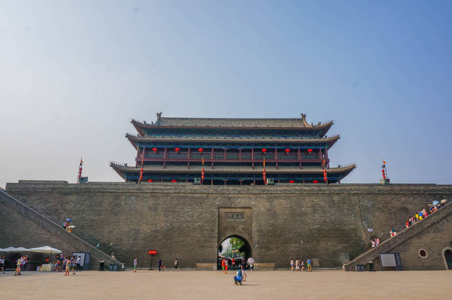 Majestic Xian Wall Gate Wallpaper