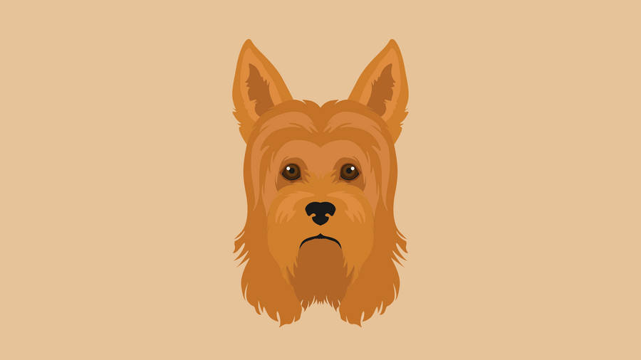 Majestic Yorkshire Terrier Digital Art Rendering Wallpaper