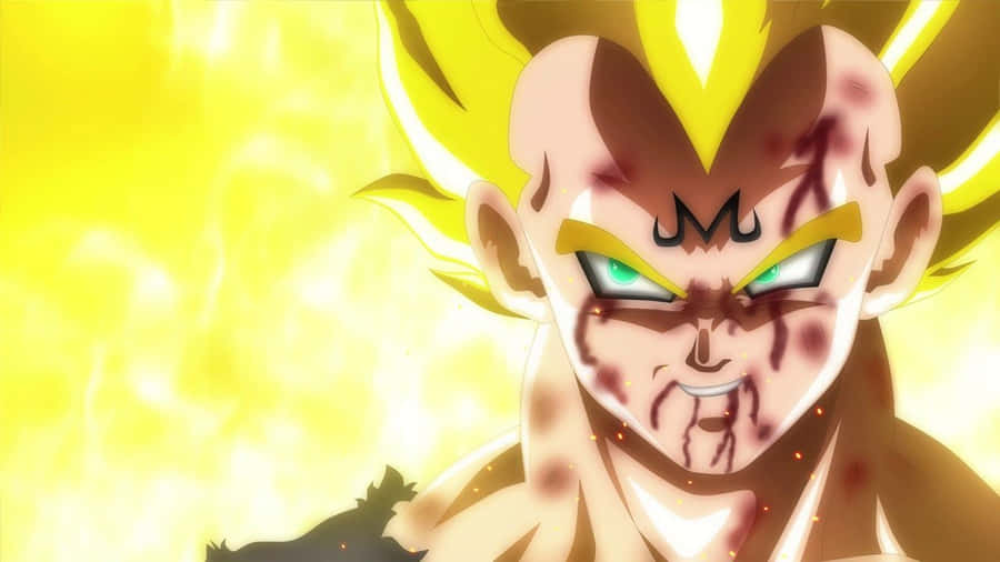 Majin Vegeta Wounded Face Wallpaper