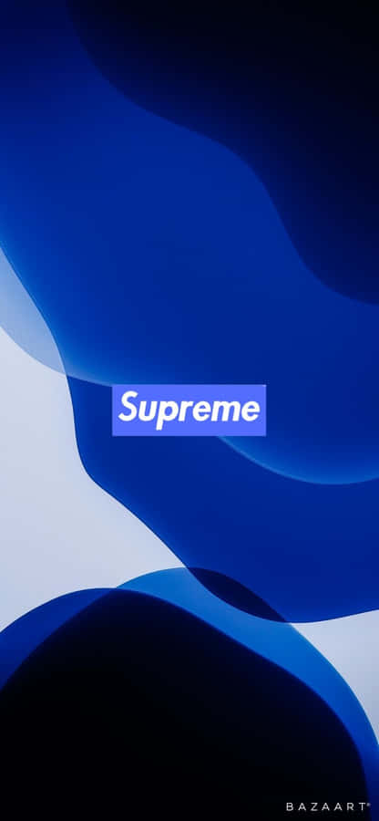 Make A Statement In Blue Supreme Wallpaper