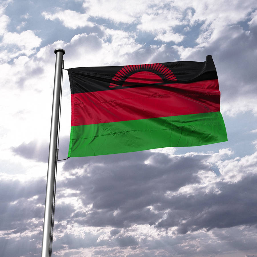 Malawi Cloudy Skies Flagpole Wallpaper