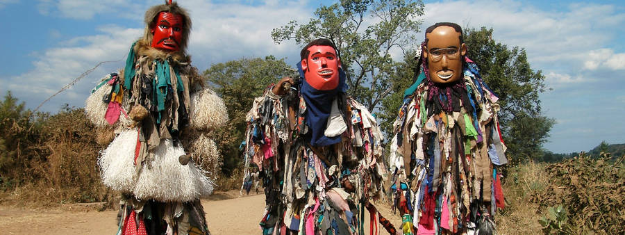 Malawi Traditional Masks Clothing Wallpaper