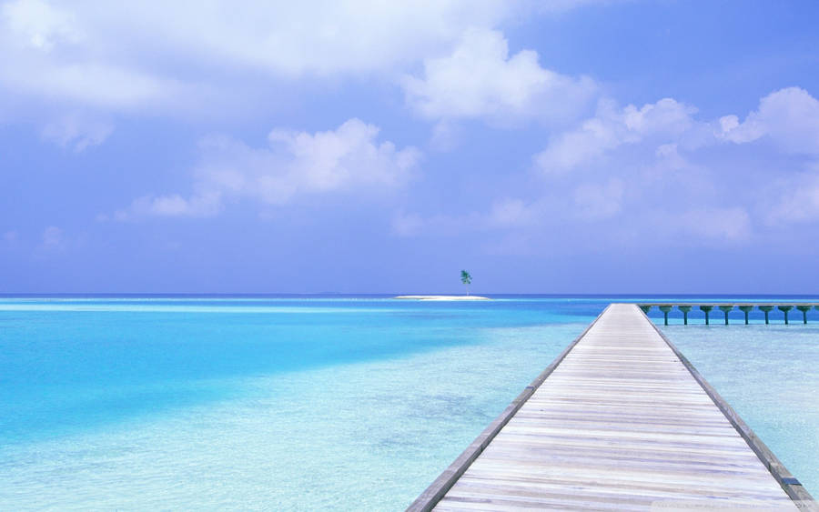 Maldives Beach Ocean Desktop Wallpaper