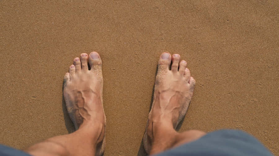 Male Feet With Veiny Instep Wallpaper