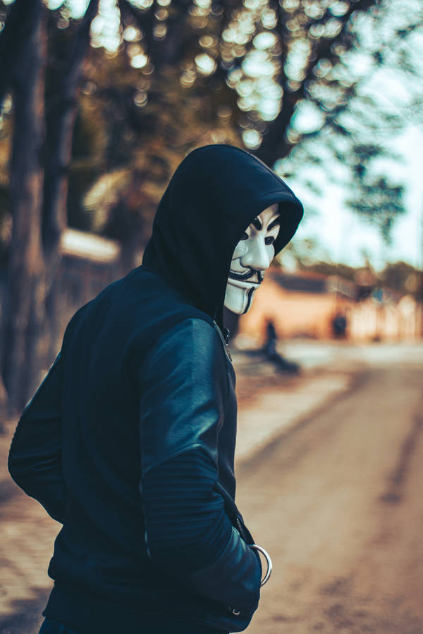 Male Model Hacker Mask Wallpaper