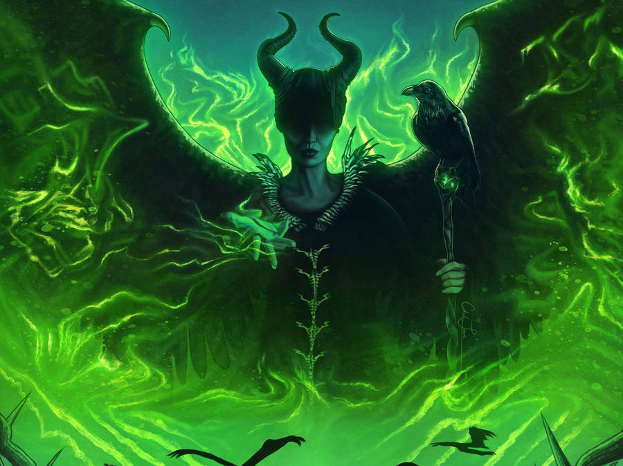 Maleficent Horrifying Look Wallpaper