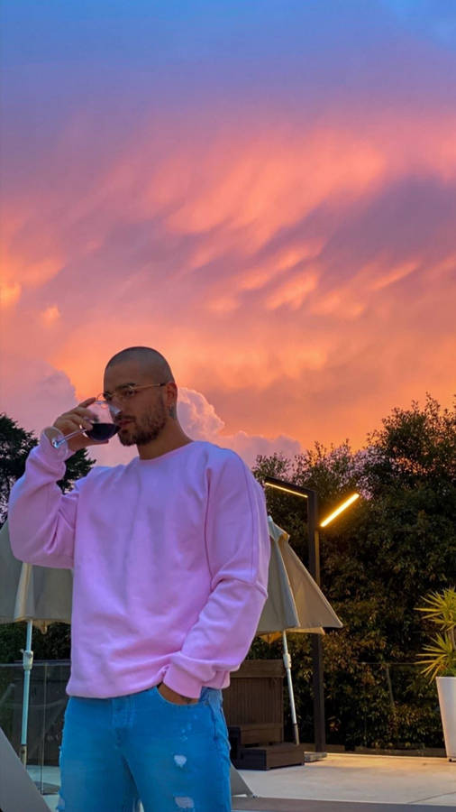 Maluma Pink Sky Wallpaper