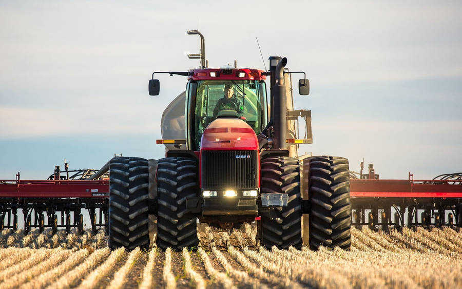 Man Driving Case Stx Steiger Tractor Wallpaper