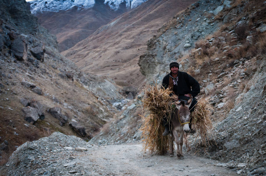 Man In Tajikistan Mountain Wallpaper