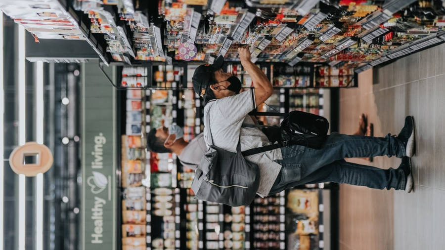 Man In The Grocery Store Wallpaper