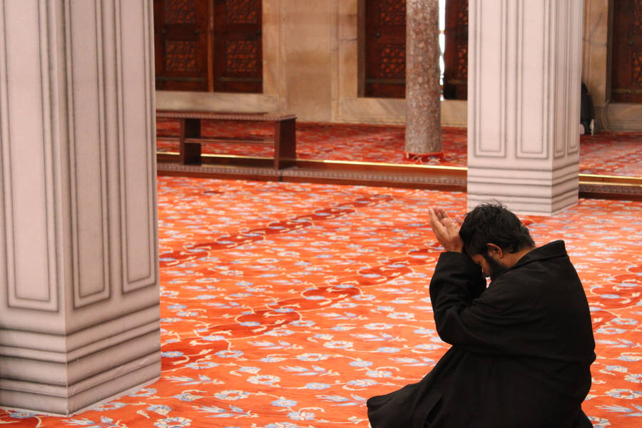Man Praying To Allah Wallpaper