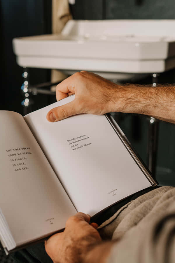 Man Reading A Poem Wallpaper