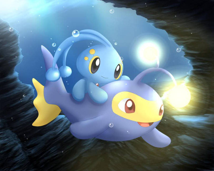 Manaphy Riding Lanturn Wallpaper