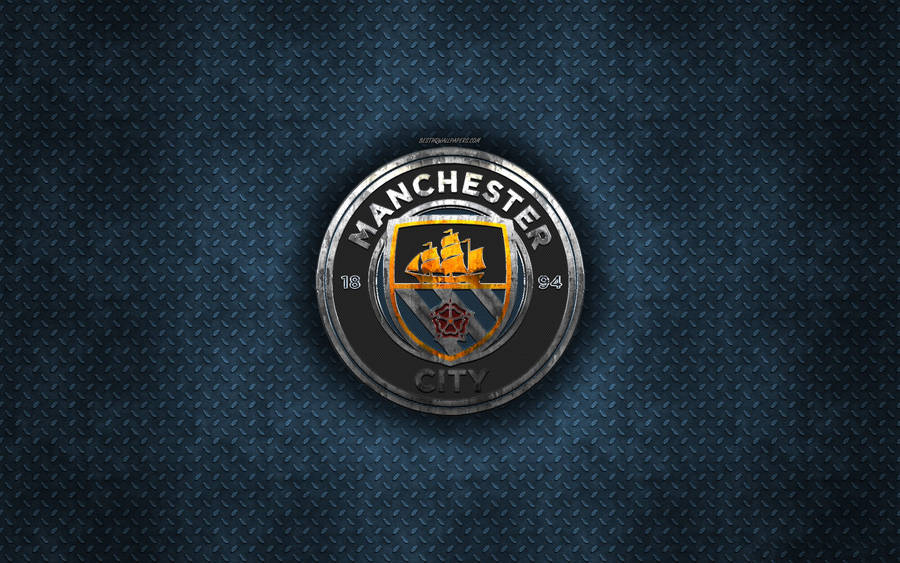 Manchester City Logo Checker Plate Wallpaper