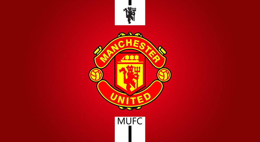 Manchester United Logo White And Red Wallpaper