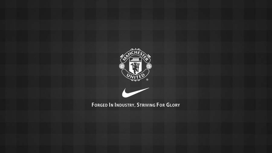 Manchester United Logo With Nike Wallpaper