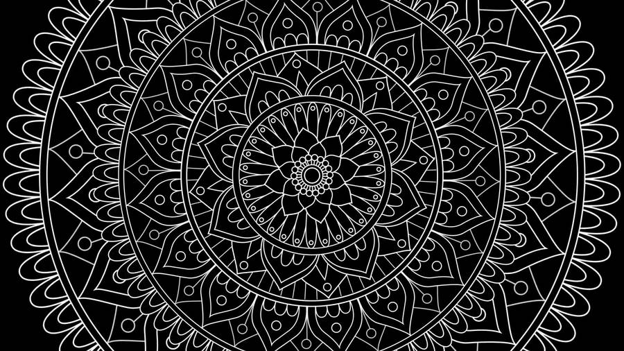 Mandala Black Aesthetic Tumblr Laptop Wallpaper