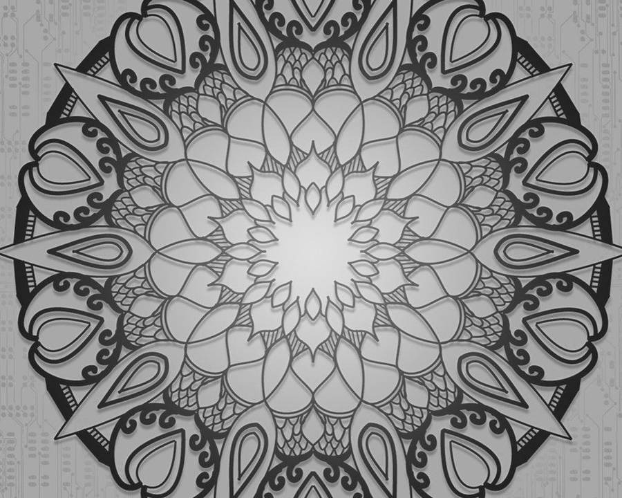 Mandala Floral Pattern Wallpaper