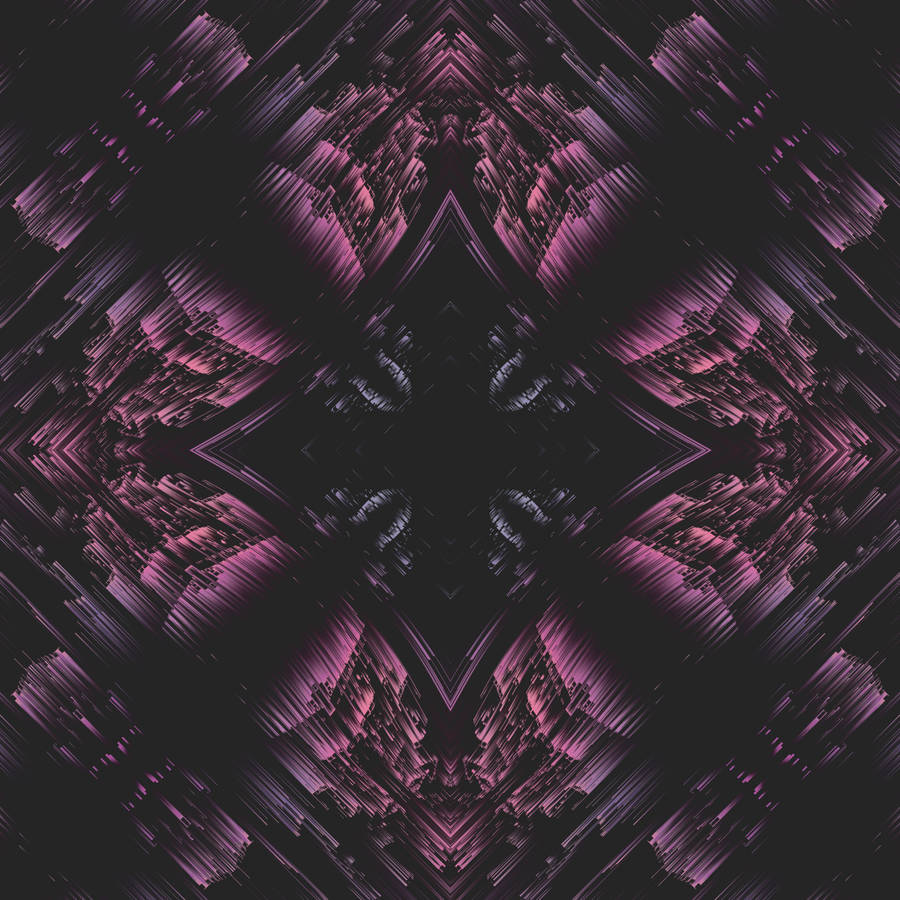 Mandala Purple Diamond In Glitch Wallpaper