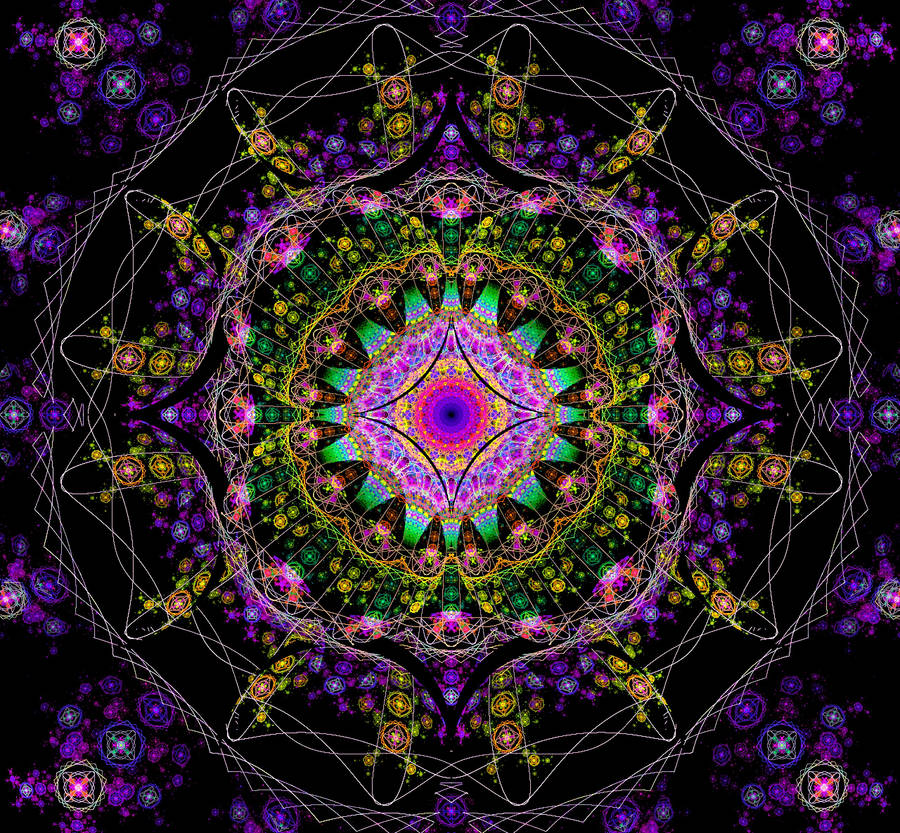 Mandala Trippy Fractal Wallpaper