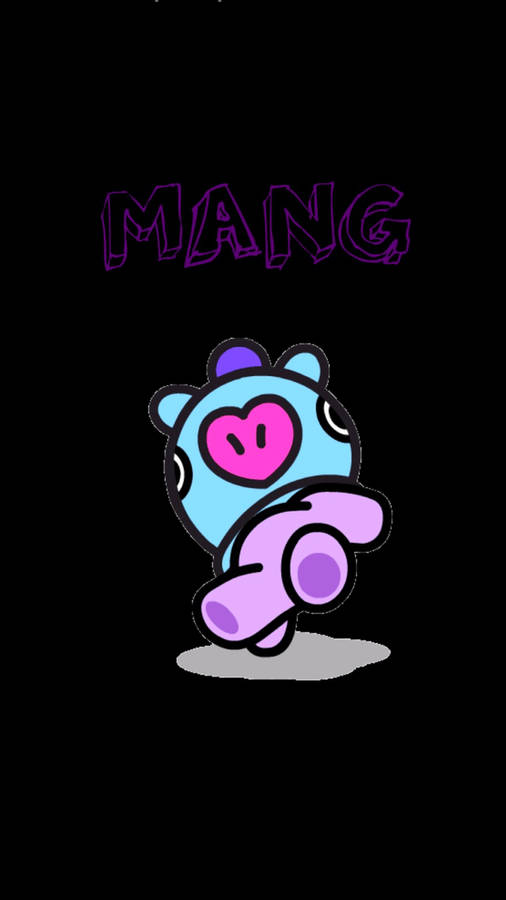 Mang Bt21 Black Poster Wallpaper