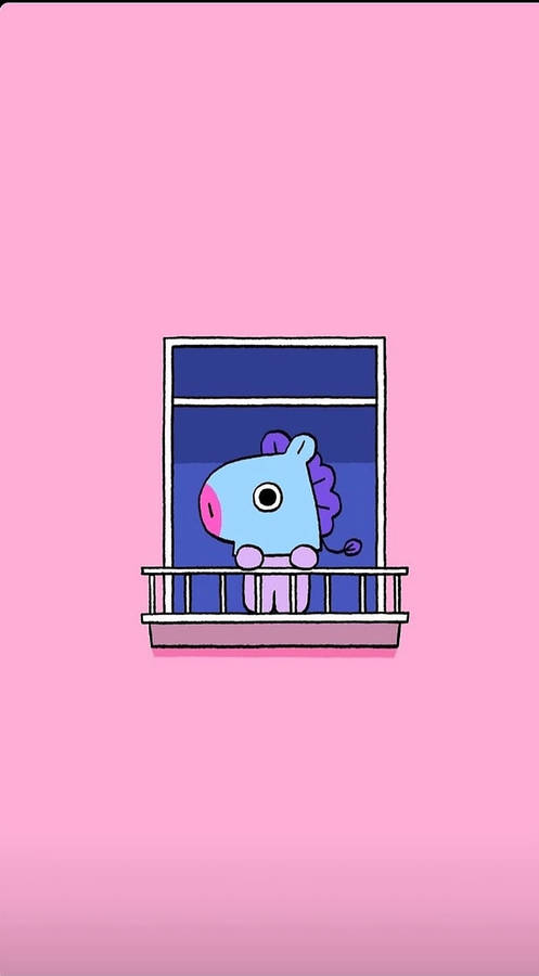 Mang Bt21 On The Balcony Wallpaper