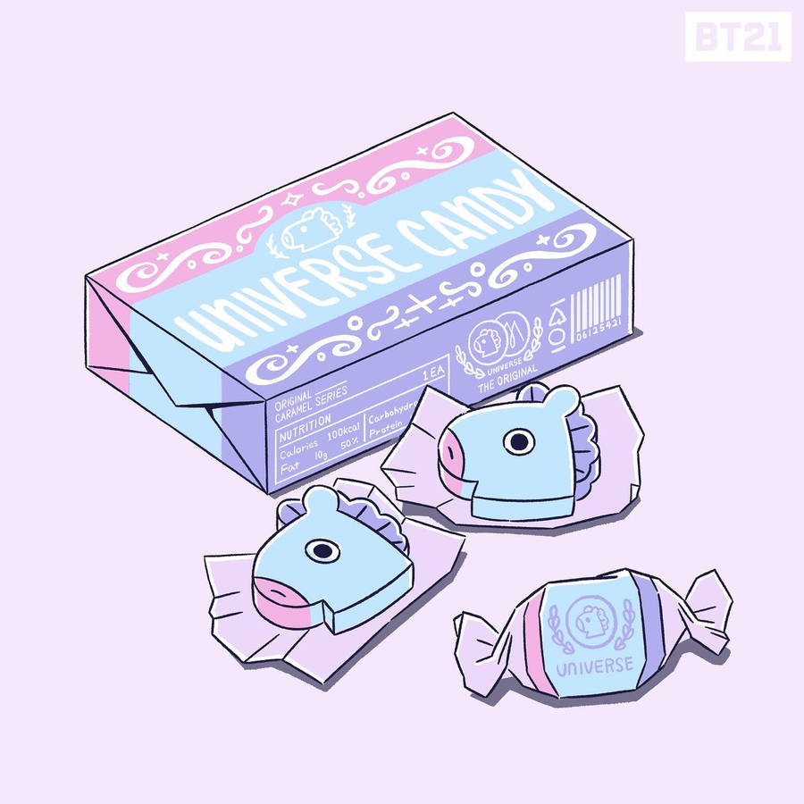 Mang Bt21 Universe Candy Wallpaper