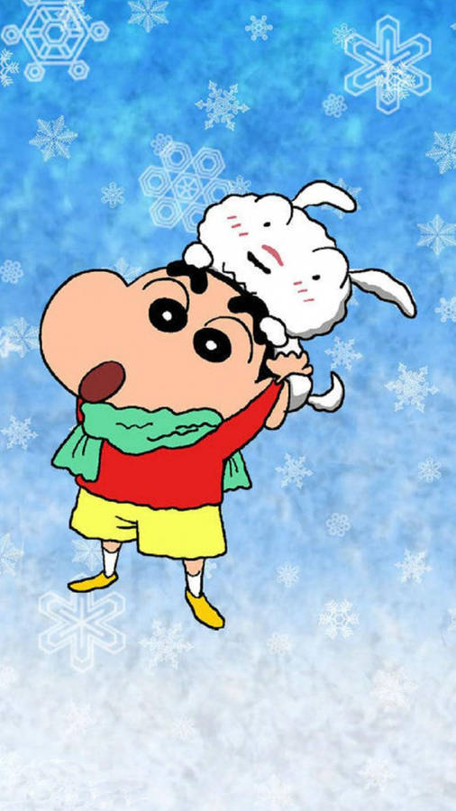 Manga Cute Character Shin Chan Iphone Wallpaper