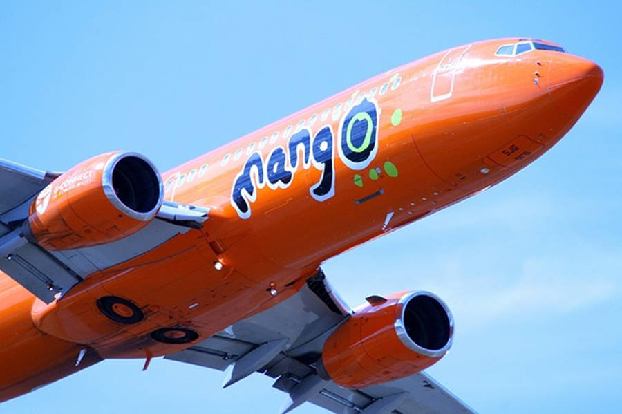 Mango Airlines Logo On Aircraft Wallpaper