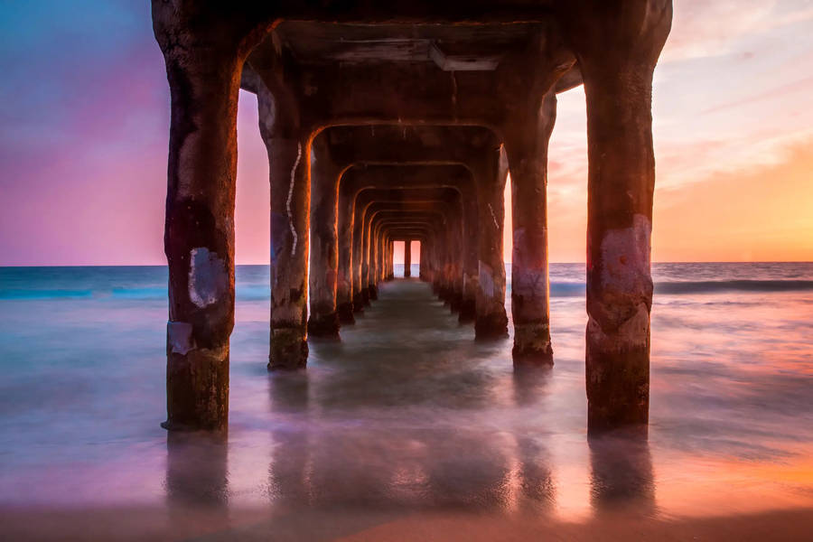 Manhattan Beach Los Angeles Sunset Wallpaper