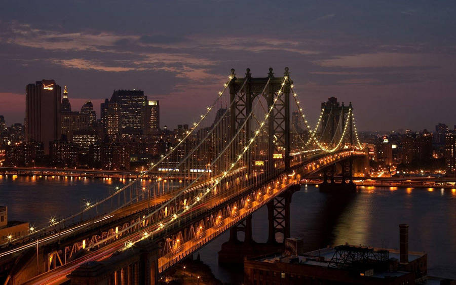 Manhattan Bridge Empty Wallpaper