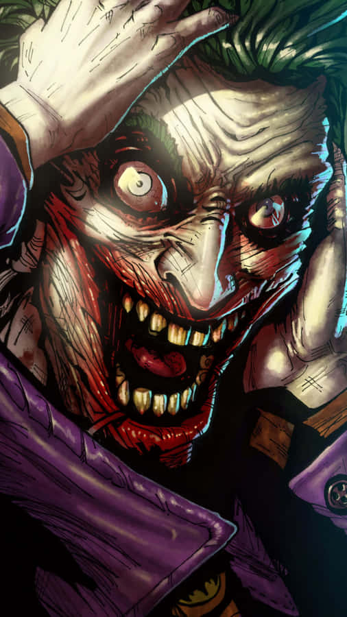 Maniacal Laughter Comic Art Joker Wallpaper