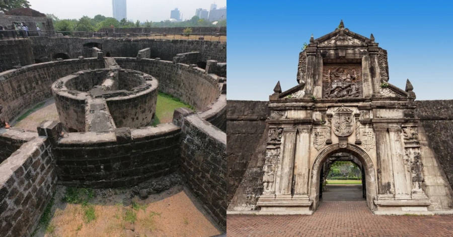 Manila's Intramuros Gate And Baluarte Wallpaper